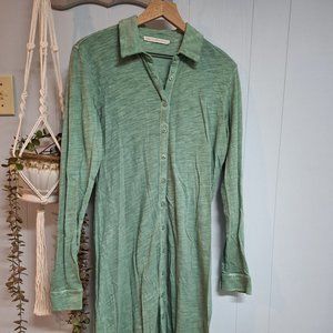 Peruvian Connection cotton shirt dress M